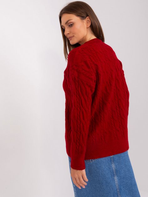 Sweter-AT-SW-2335-1.68P-bordowy