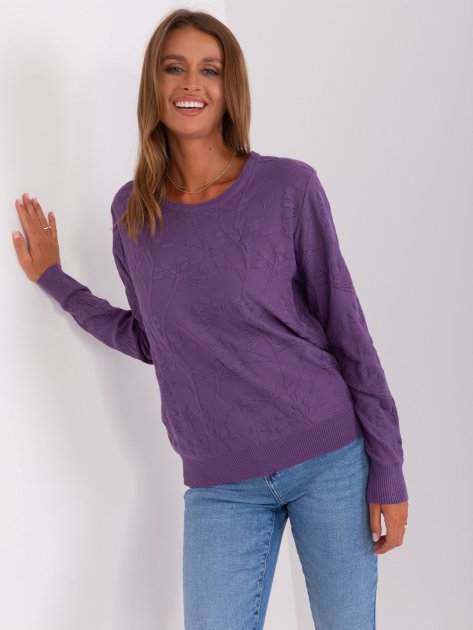 Sweter-AT-SW-2231.99P-fioletowy