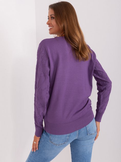 Sweter-AT-SW-2231.99P-fioletowy