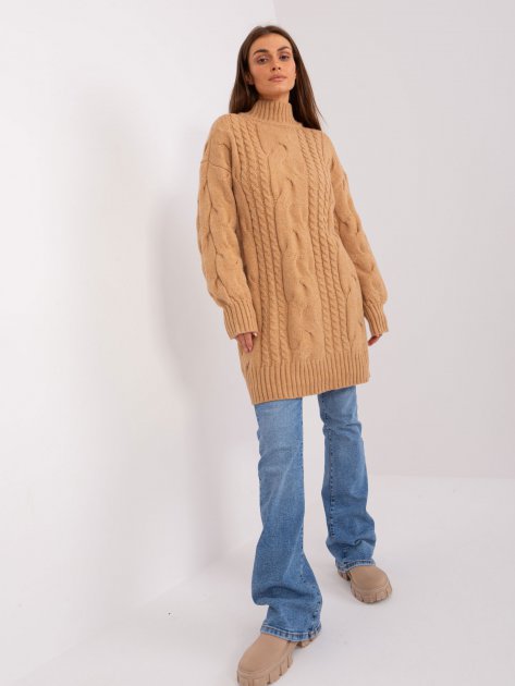 Sweter-AT-SW-2367-1.35P-camelowy