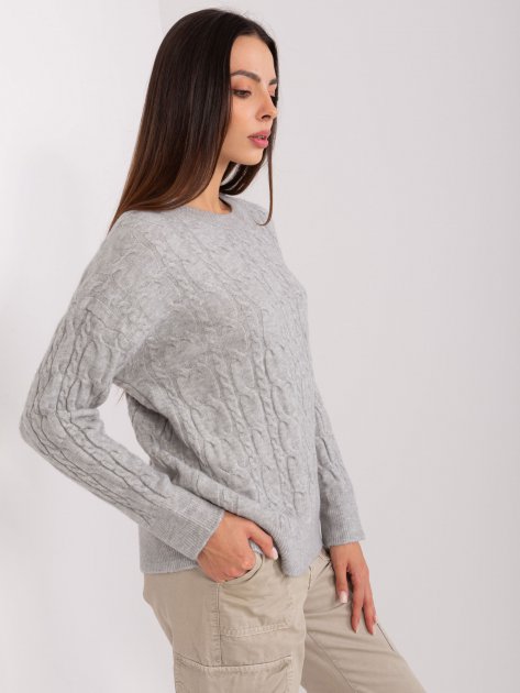 Sweter-AT-SW-2335-1.68P-szary