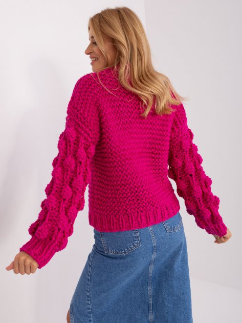 Sweter-AT-SW-2382.97P-fuksjowy