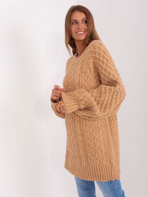 Sweter-AT-SW-2367-2.64P-camelowy