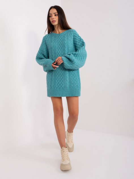 Sweter-AT-SW-2367-2.64P-turkusowy