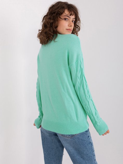 Sweter-AT-SW-2340.10-mietowy