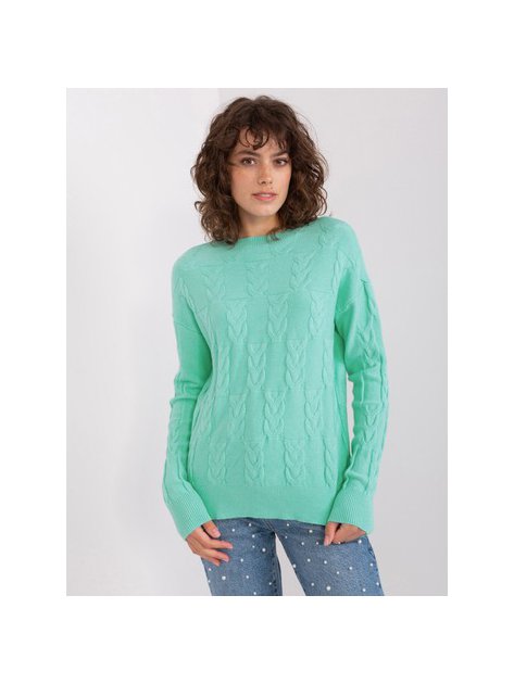 Sweter-AT-SW-2340.10-mietowy