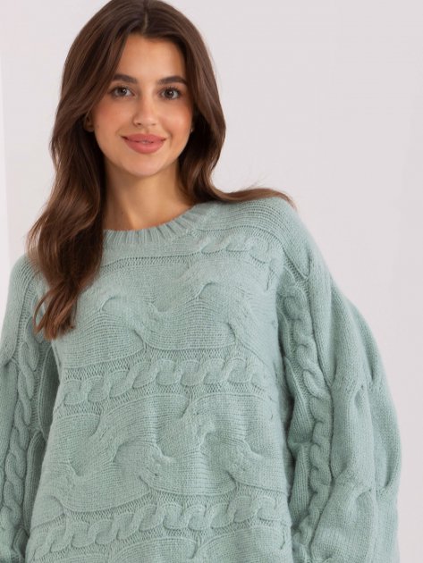 Sweter-AT-SW-2367.76P-mietowy