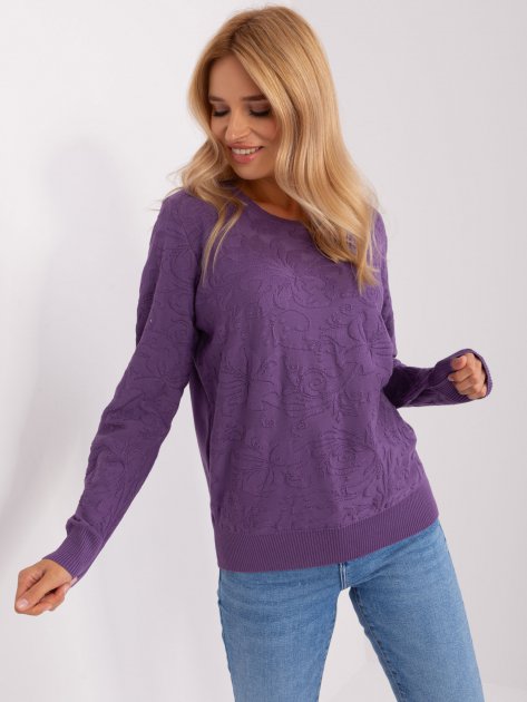 Sweter-AT-SW-2231A.00P-fioletowy