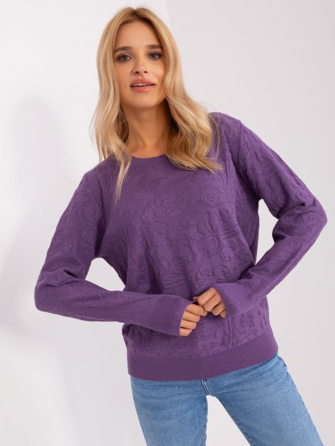 Sweter-AT-SW-2231A.00P-fioletowy