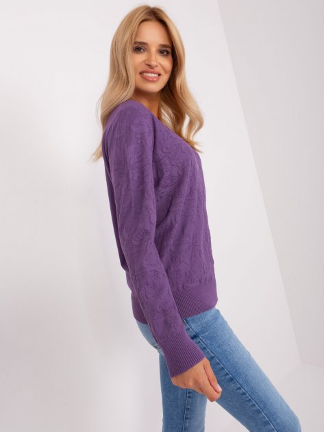 Sweter-AT-SW-2231A.00P-fioletowy