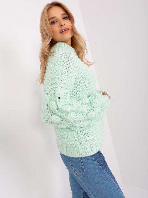 Sweter-AT-SW-2382.97P-mietowy