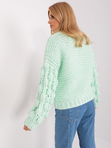 Sweter-AT-SW-2382.97P-mietowy