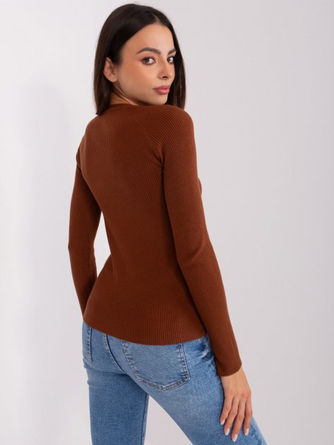 Sweter-PM-SW-PM9750.08P-ciemny brązowy