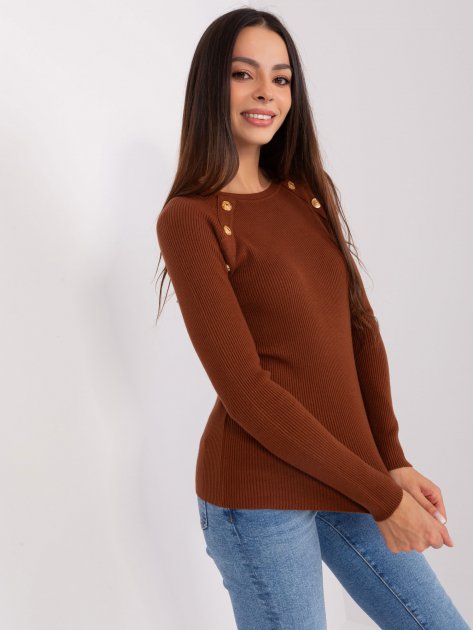 Sweter-PM-SW-PM9750.08P-ciemny brązowy