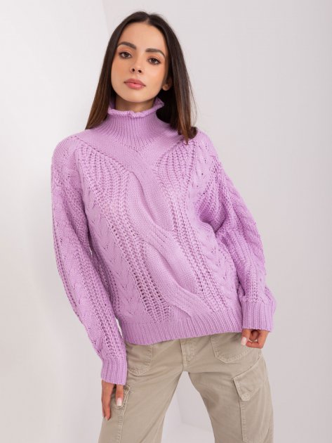 Sweter-AT-SW-2350.91P-jasny fioletowy