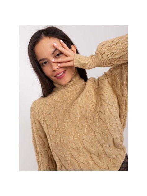 Sweter-AT-SW-2348.95-camelowy