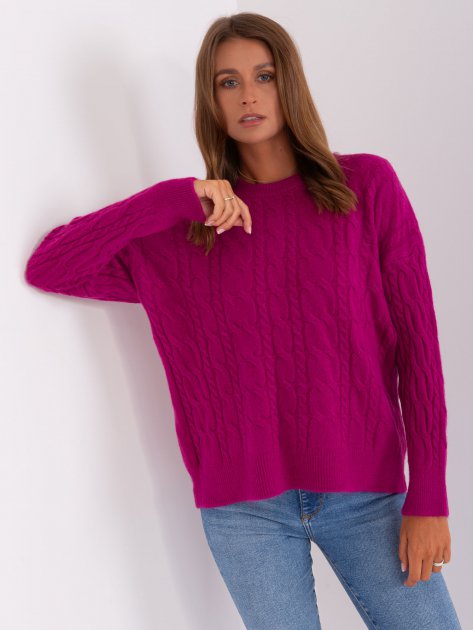 Sweter-AT-SW-2335.27-fioletowy