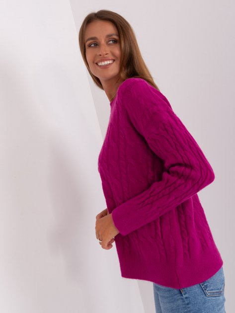 Sweter-AT-SW-2335.27-fioletowy