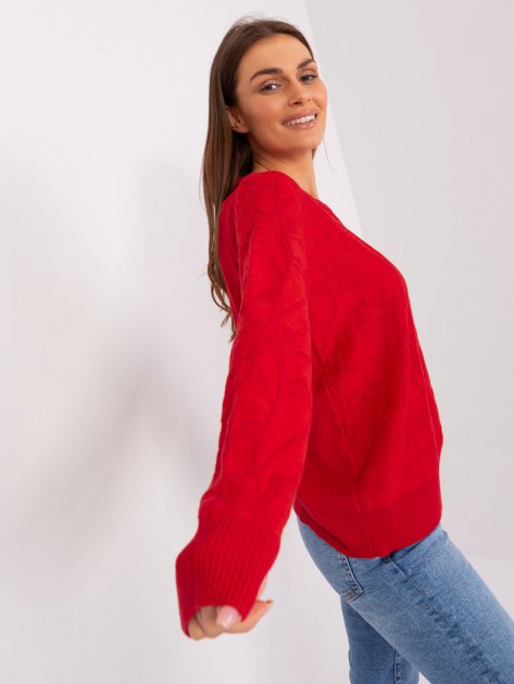 Sweter-AT-SW-2231.99P-czerwony