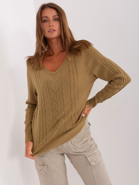 Sweter-AT-SW-2329.98P-oliwkowy