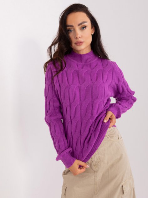 Sweter-AT-SW-2235.00P-fioletowy