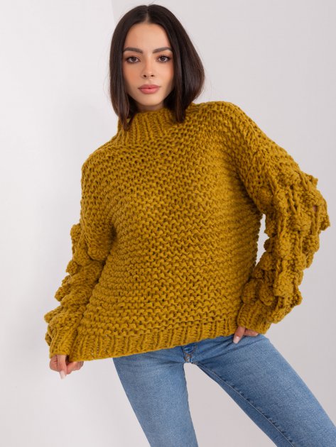 Sweter-AT-SW-2382.97P-oliwkowy