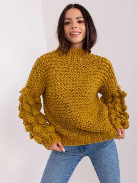 Sweter-AT-SW-2382.97P-oliwkowy