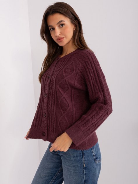 Sweter-AT-SW-2346-2.99P-ciemny fioletowy