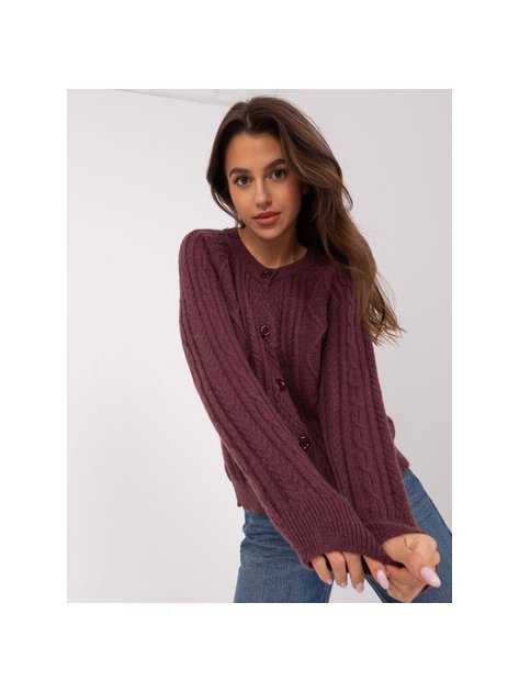 Sweter-AT-SW-2346-2.99P-ciemny fioletowy