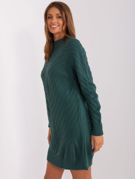 Sweter-BA-SW-8013.14P-ciemny zielony