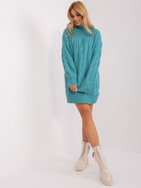 Sweter-AT-SW-2367-1.35P-turkusowy