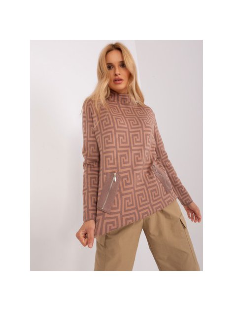 Sweter-AT-SW-2341.00P-brązowy