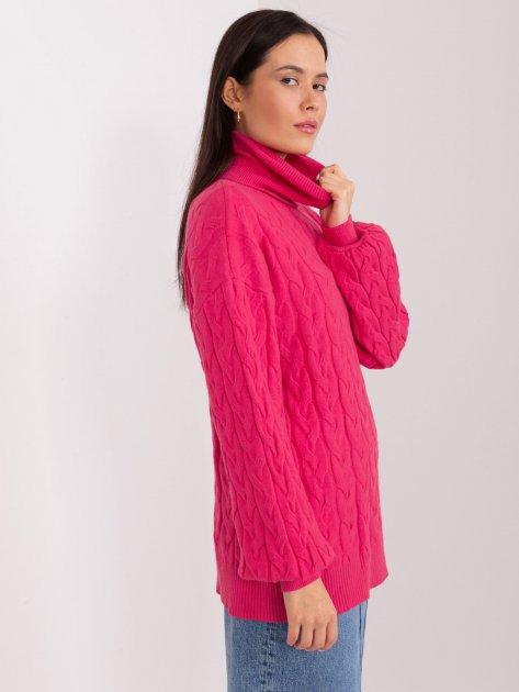 Sweter-AT-SW-2348.93-fuksjowy