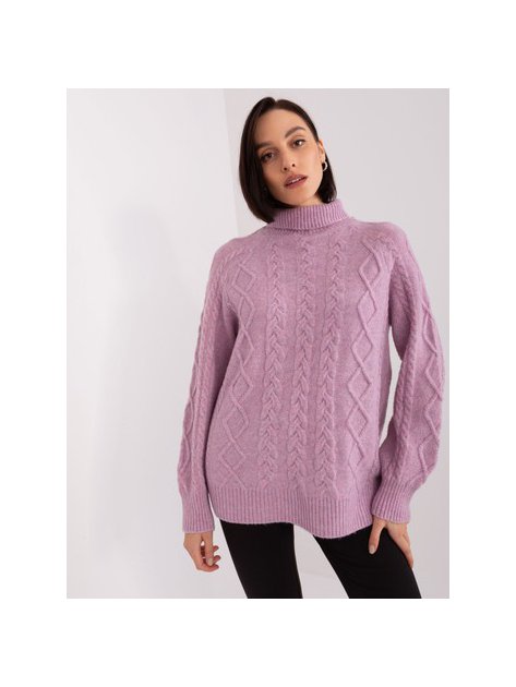 Sweter-AT-SW-2355-2.19P-fioletowy