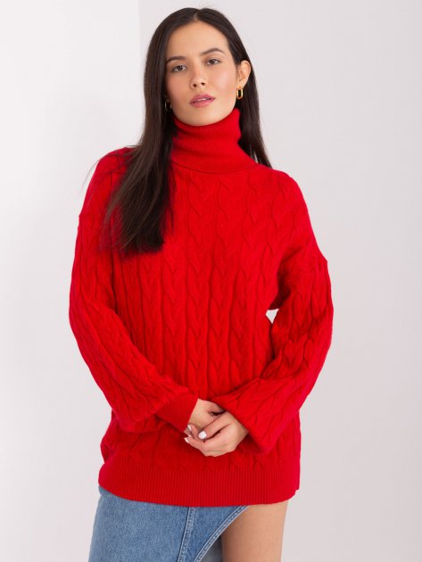 Sweter-AT-SW-2348.95-czerwony