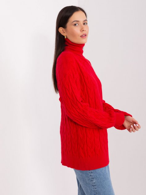 Sweter-AT-SW-2348.95-czerwony