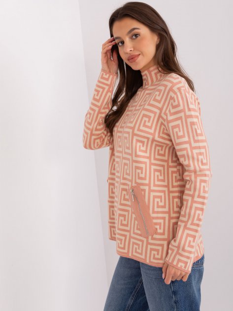 Sweter-AT-SW-2341.00P-brzoskwiniowy