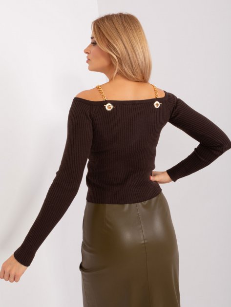 Sweter-EM-SW-070921.49-ciemny brązowy