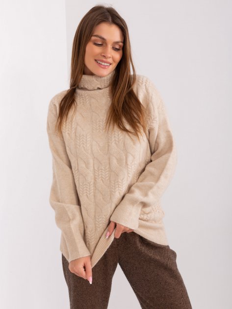 Sweter-AT-SW-23401.97P-beżowy