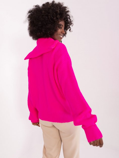 Sweter-BA-SW-0374.07P-fluo różowy