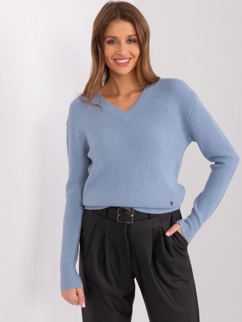 Sweter-PM-SW-PM895.40P-szaro-niebieski