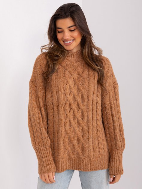 Sweter-AT-SW-2363-2.11P-camelowy