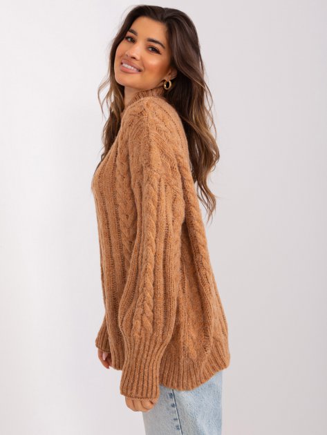 Sweter-AT-SW-2363-2.11P-camelowy