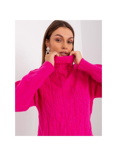 Sweter-AT-SW-23401.97P-fuksjowy