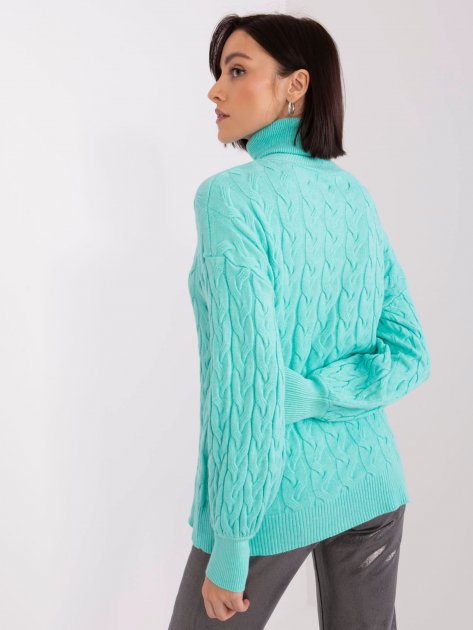 Sweter-AT-SW-2348.88-mietowy