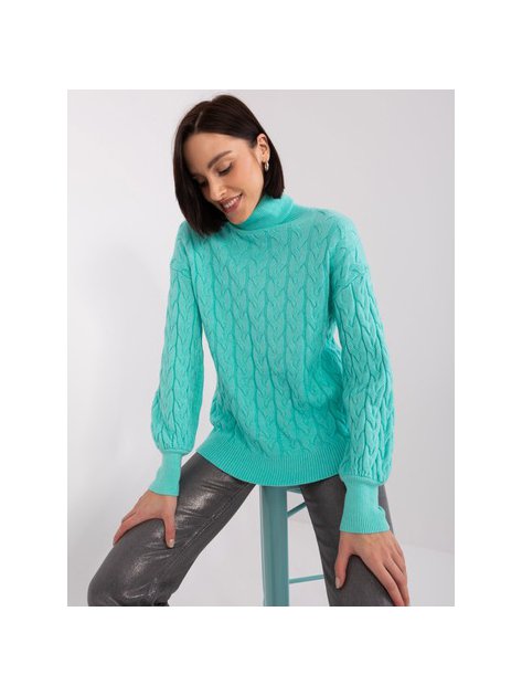 Sweter-AT-SW-2348.88-mietowy