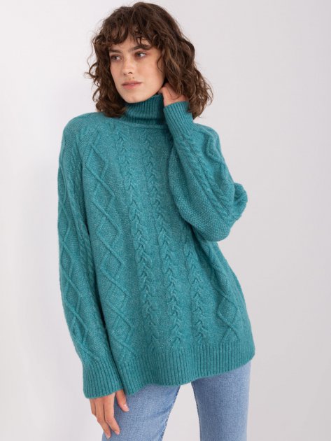 Sweter-AT-SW-2355-2.12P-turkusowy