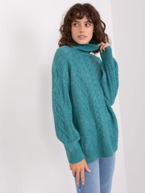 Sweter-AT-SW-2355-2.12P-turkusowy