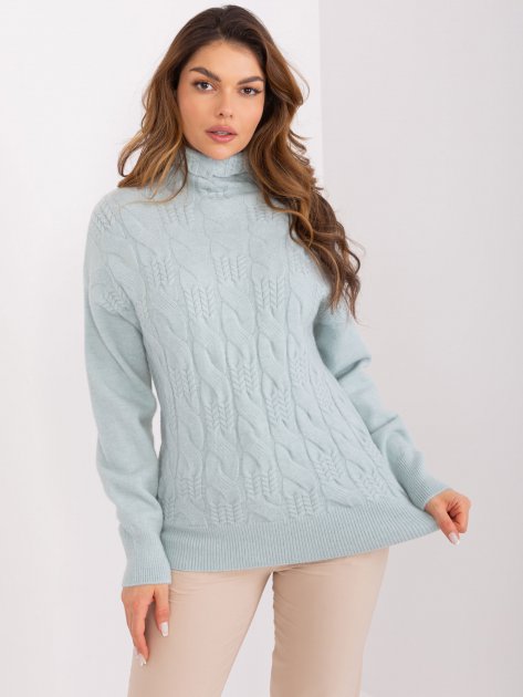 Sweter-AT-SW-23401.97P-mietowy