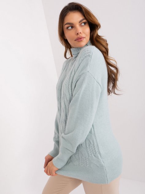 Sweter-AT-SW-23401.97P-mietowy